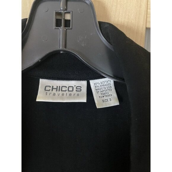 CHICO'S Travelers Slinky Stretch Jacket Classic Top Size 3 US XXL / 16 / 18 Long - Picture 3 of 4
